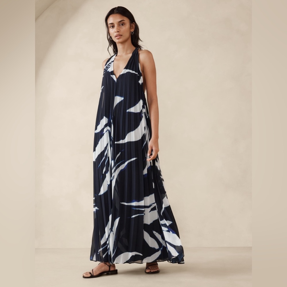 Banana Republic Odetta Pleated Maxi Dress